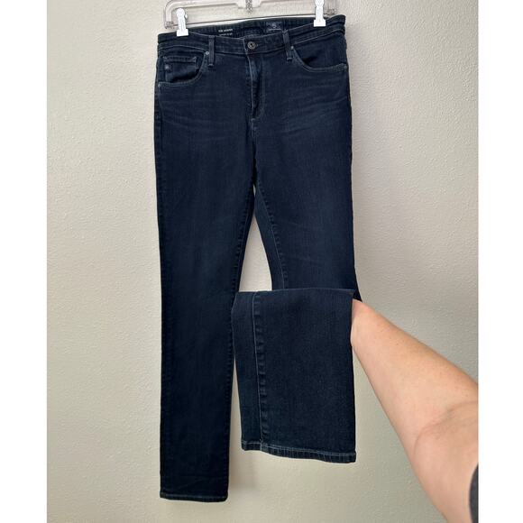 AG The Harper Straight Jeans Dark Wash Black-Blue Women’s 29R - Picture 1 of 13